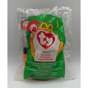 Ty Teenie Beanie Baby Twigs the Giraffe #3 1998 McDonalds Happy Meal NIB